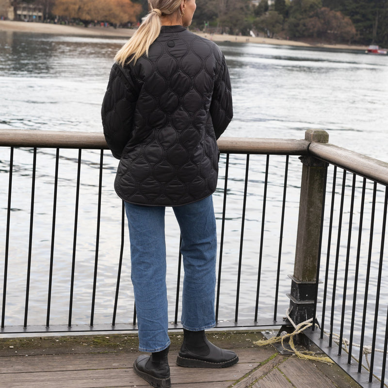 Talei Quilt Bomber / Black - Girl Next Door Fashion