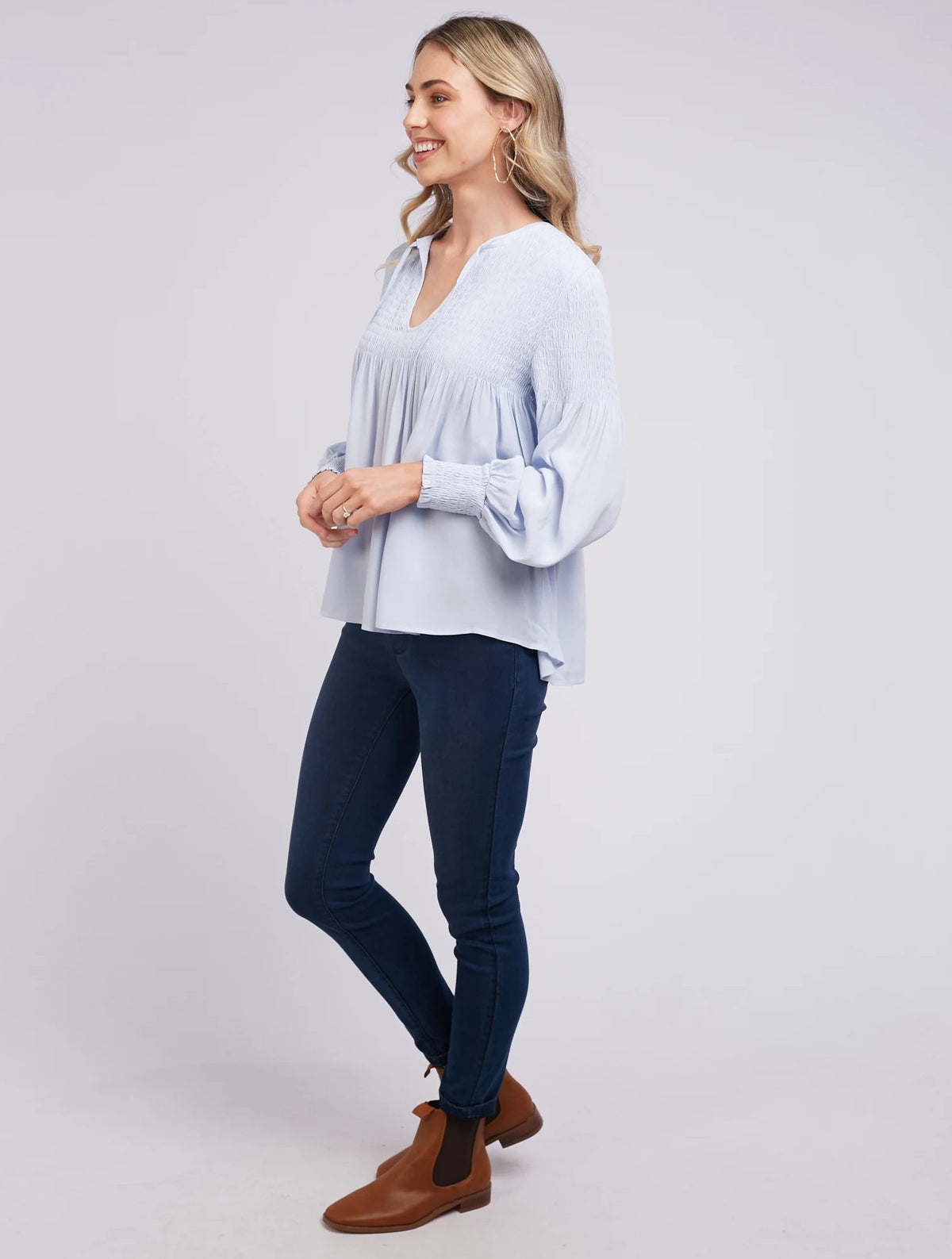 Skylar Blouse - Cloud Blue