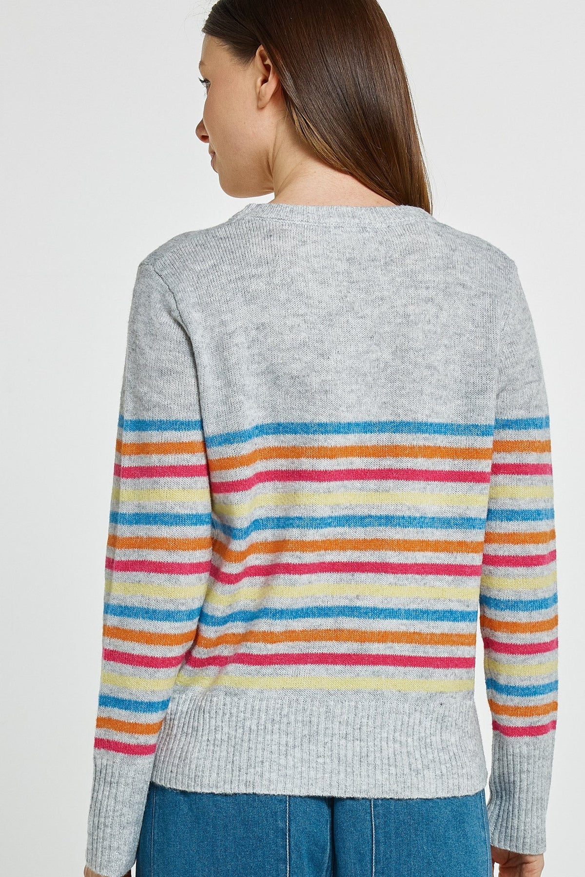 Elinda Sweater / Rainbow Stripe