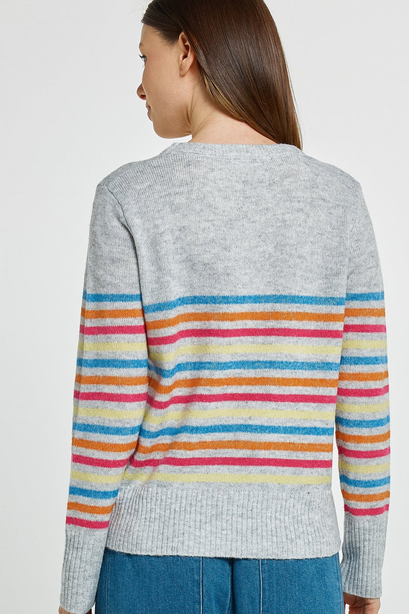 Elinda Sweater / Rainbow Stripe