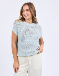 Isla Knit Vest - Light Blue
