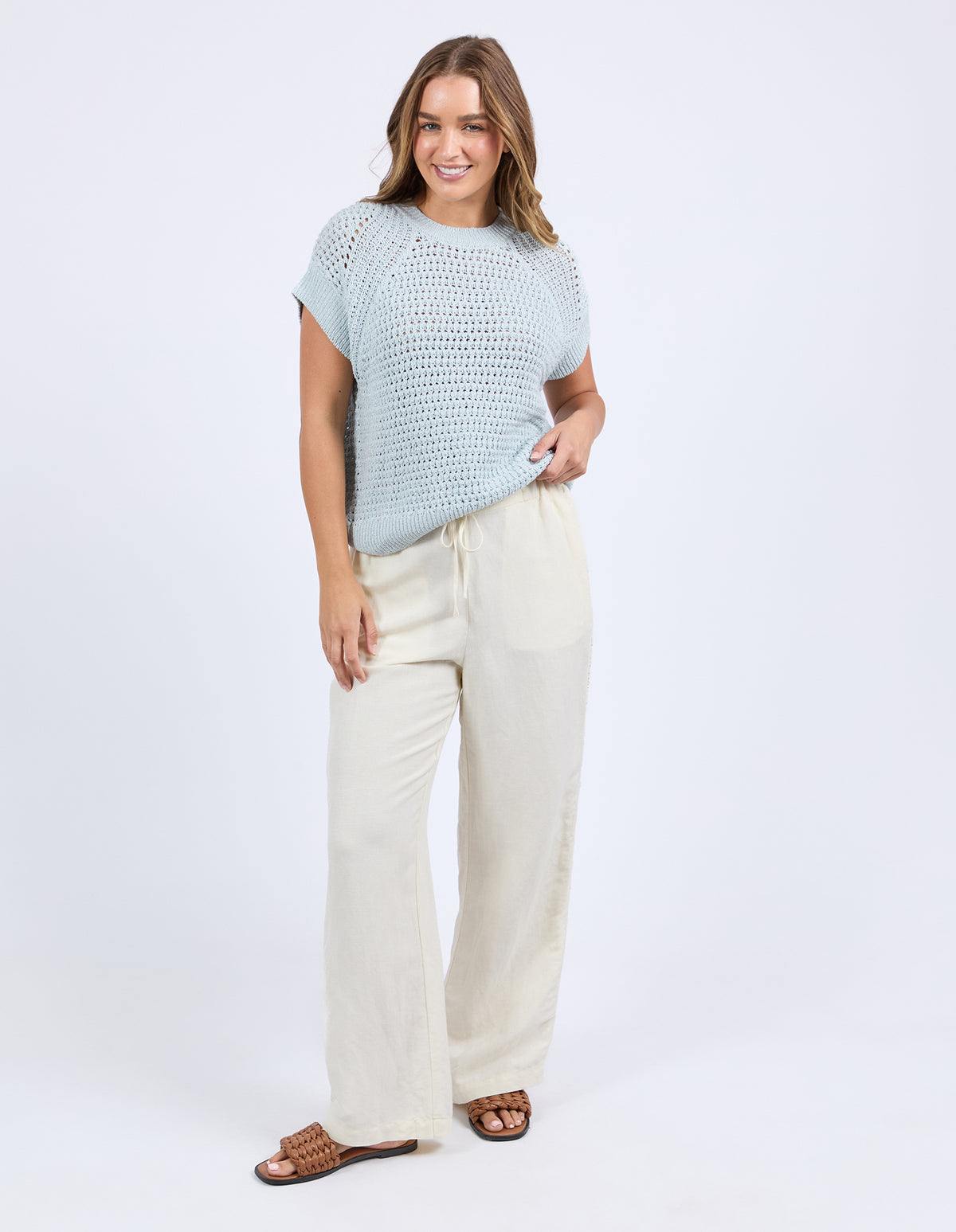 Isla Knit Vest - Light Blue