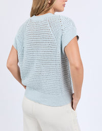 Isla Knit Vest - Light Blue