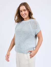 Isla Knit Vest - Light Blue