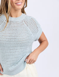 Isla Knit Vest - Light Blue