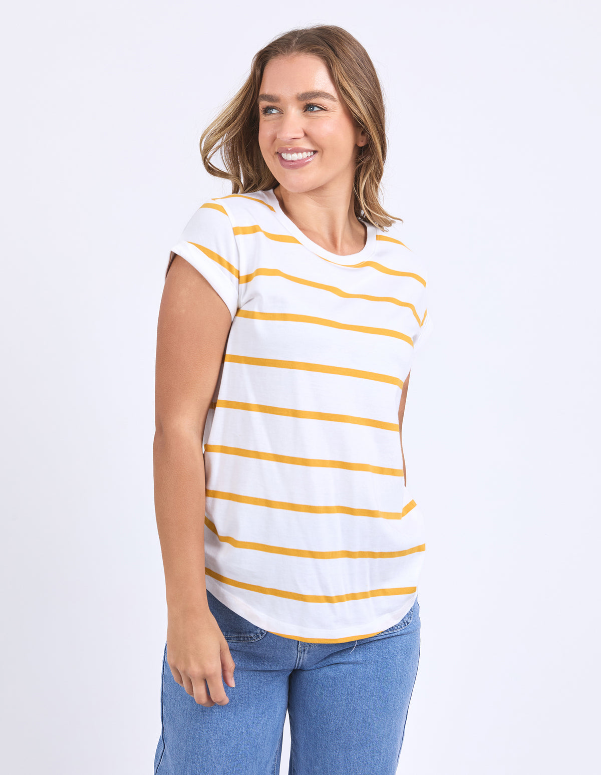 Manly Stripe Tee - Gold