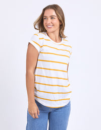 Manly Stripe Tee - Gold