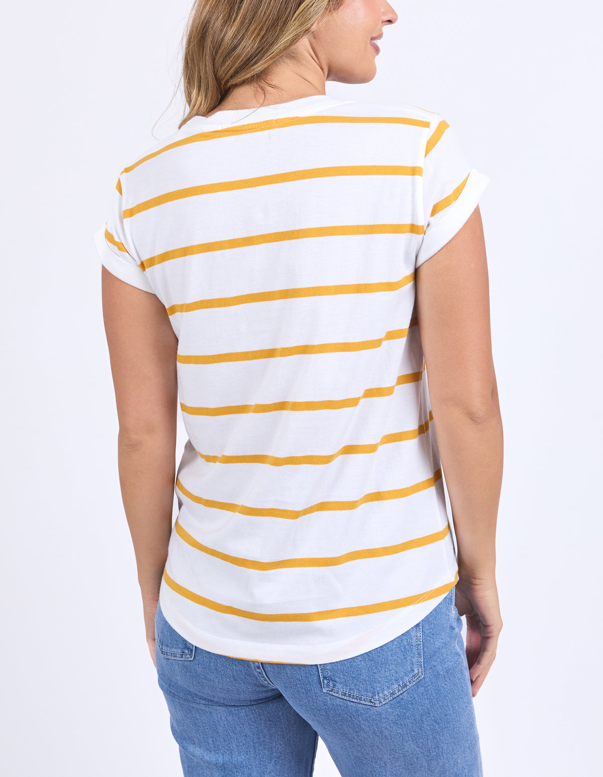 Manly Stripe Tee - Gold