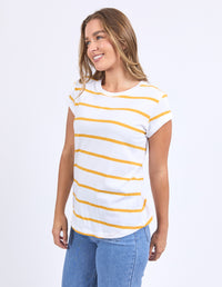 Manly Stripe Tee - Gold