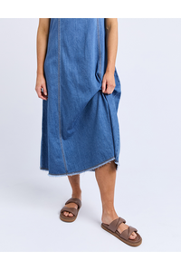 Solene Denim Dress - Mid Blue
