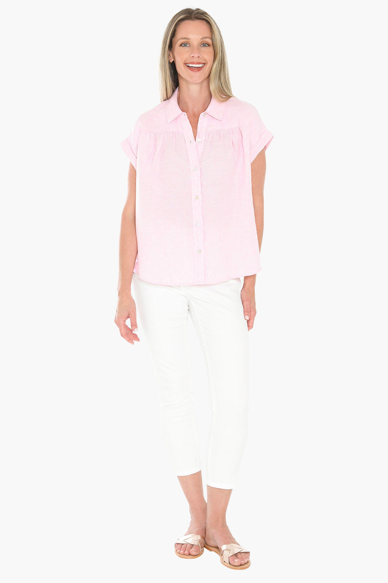 Gather S/S Shirt - Peony CD