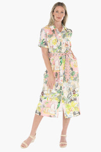 Tiger Island Tie Dress - Multi