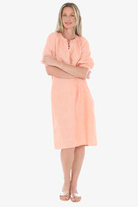 Button Neck Dress - Sunset CD