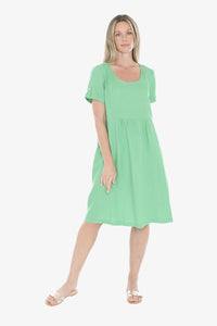 Gather Waist Dress - Apple