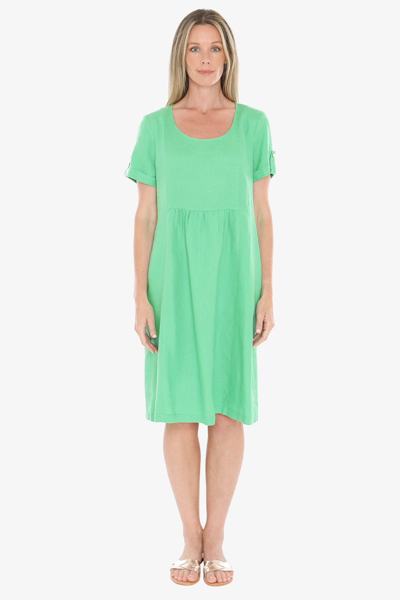 Gather Waist Dress - Apple
