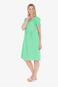 Gather Waist Dress - Apple