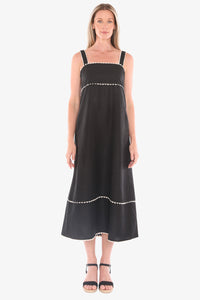 Ric Rac Maxi Dress - Black
