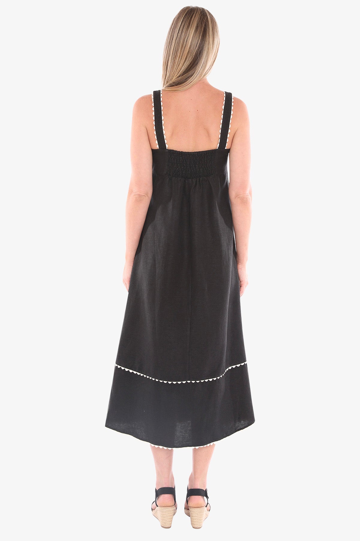 Ric Rac Maxi Dress - Black