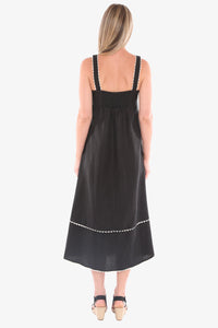 Ric Rac Maxi Dress - Black
