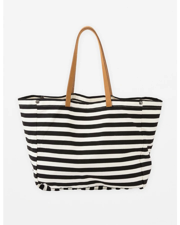 Bodrum Tote / Black Stripe