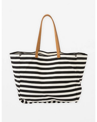 Bodrum Tote / Black Stripe