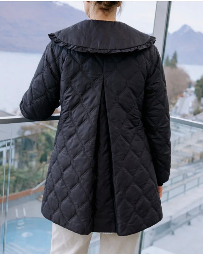 Tess Quilt Coat / Black - Girl Next Door Fashion