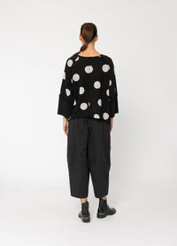 Riza Sweatshirt - Black Polka Dot