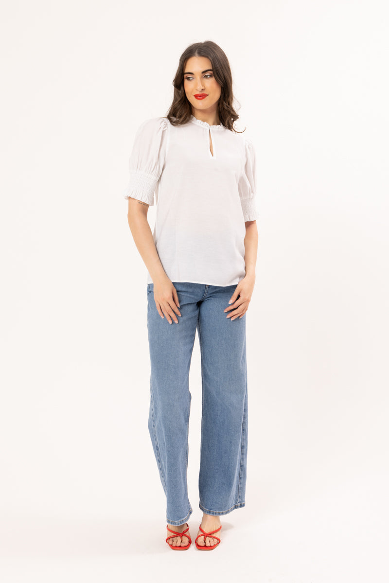 Movement S/S Blouse / White