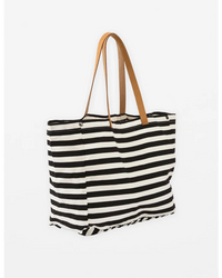 Bodrum Tote / Black Stripe