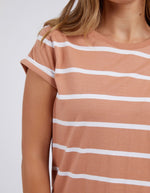 Manly Stripe Tee - Clay