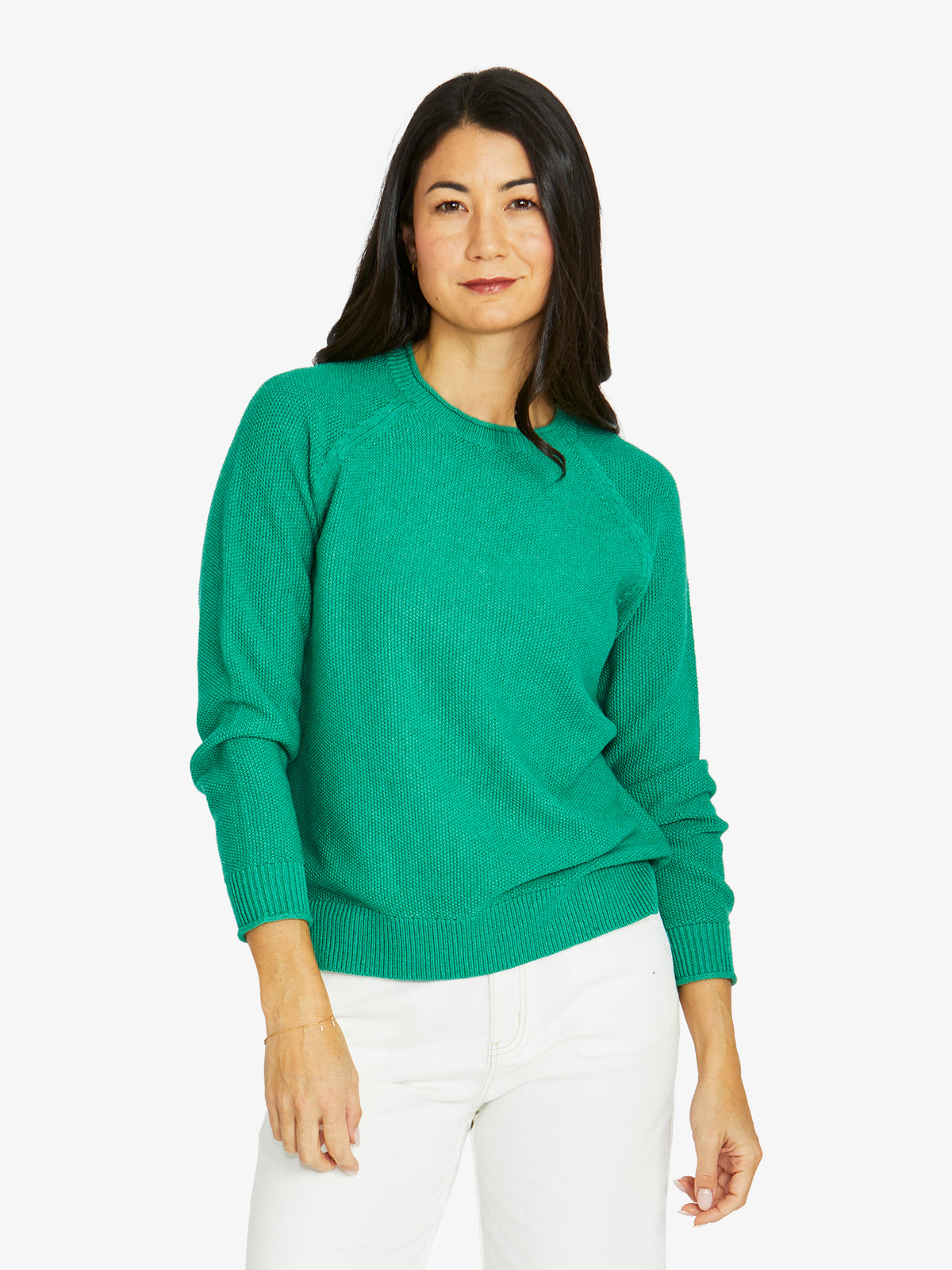 Cross Stitch Pullover - Leaf Marle