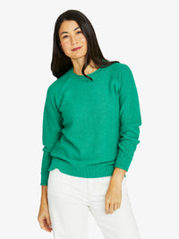 Cross Stitch Pullover - Leaf Marle