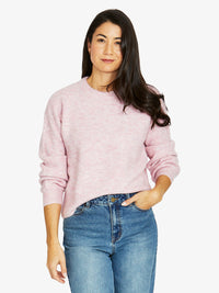 Soft Crew Pullover - Pale Pink