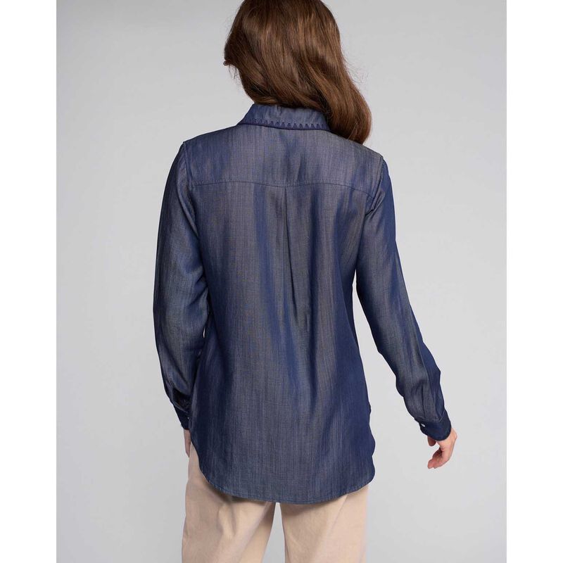 Banner Shirt / Deep Blue - Girl Next Door Fashion