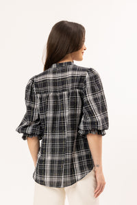 Celia Blouse - Blue Check