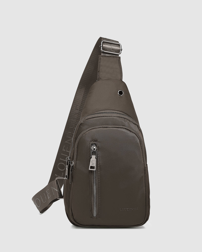 Boyd Nylon Sling Bag - Chocolate