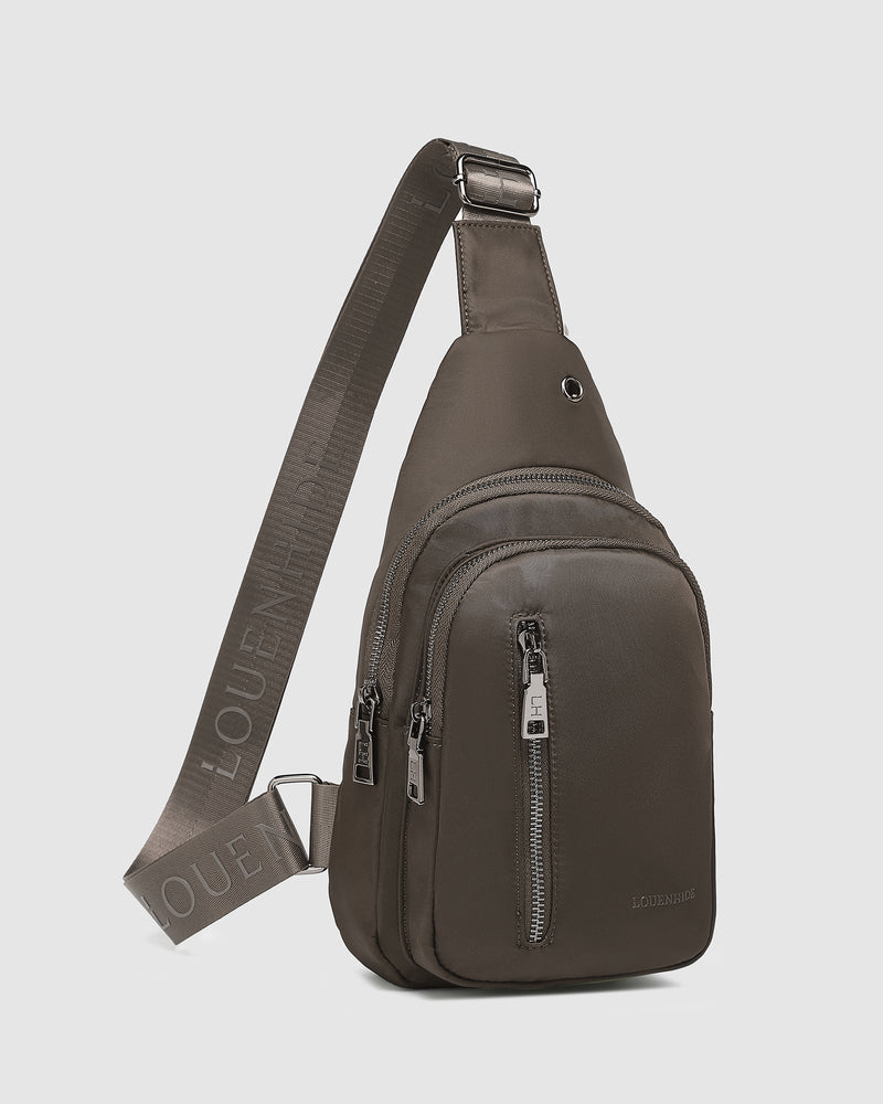 Boyd Nylon Sling Bag - Chocolate