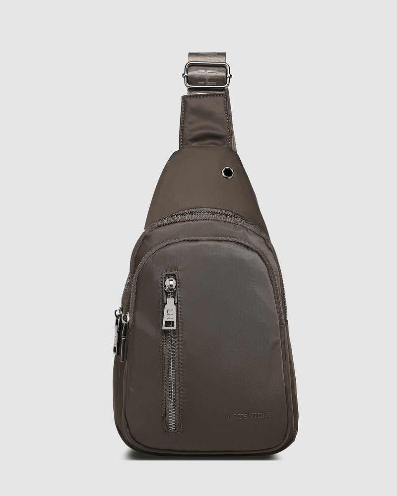 Boyd Nylon Sling Bag - Chocolate