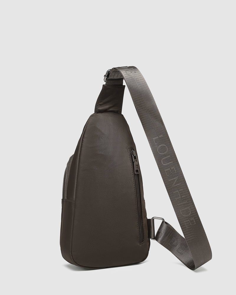 Boyd Nylon Sling Bag - Chocolate