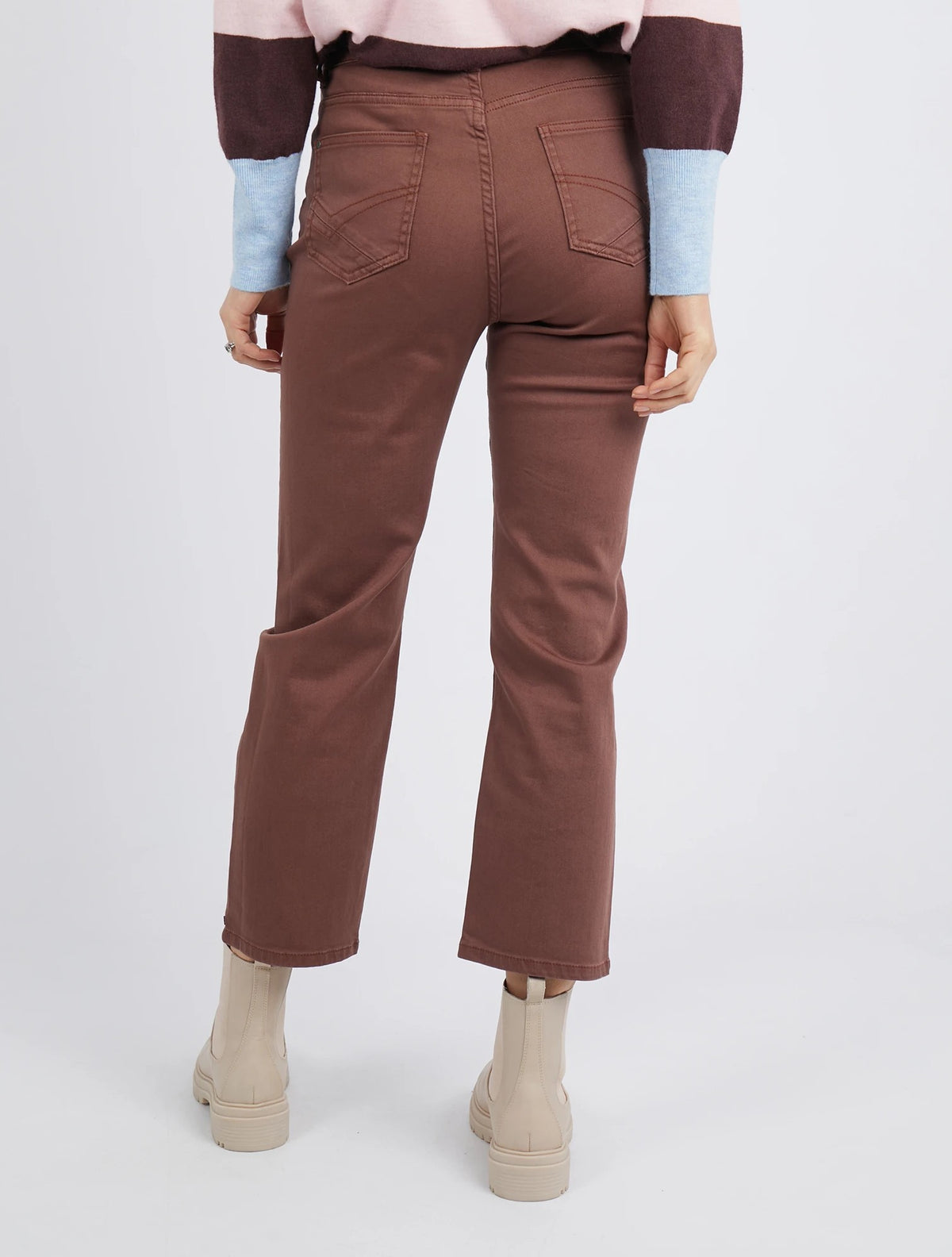 Willow Coloured Jean - Chocolate