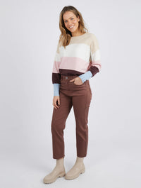 Willow Coloured Jean - Chocolate