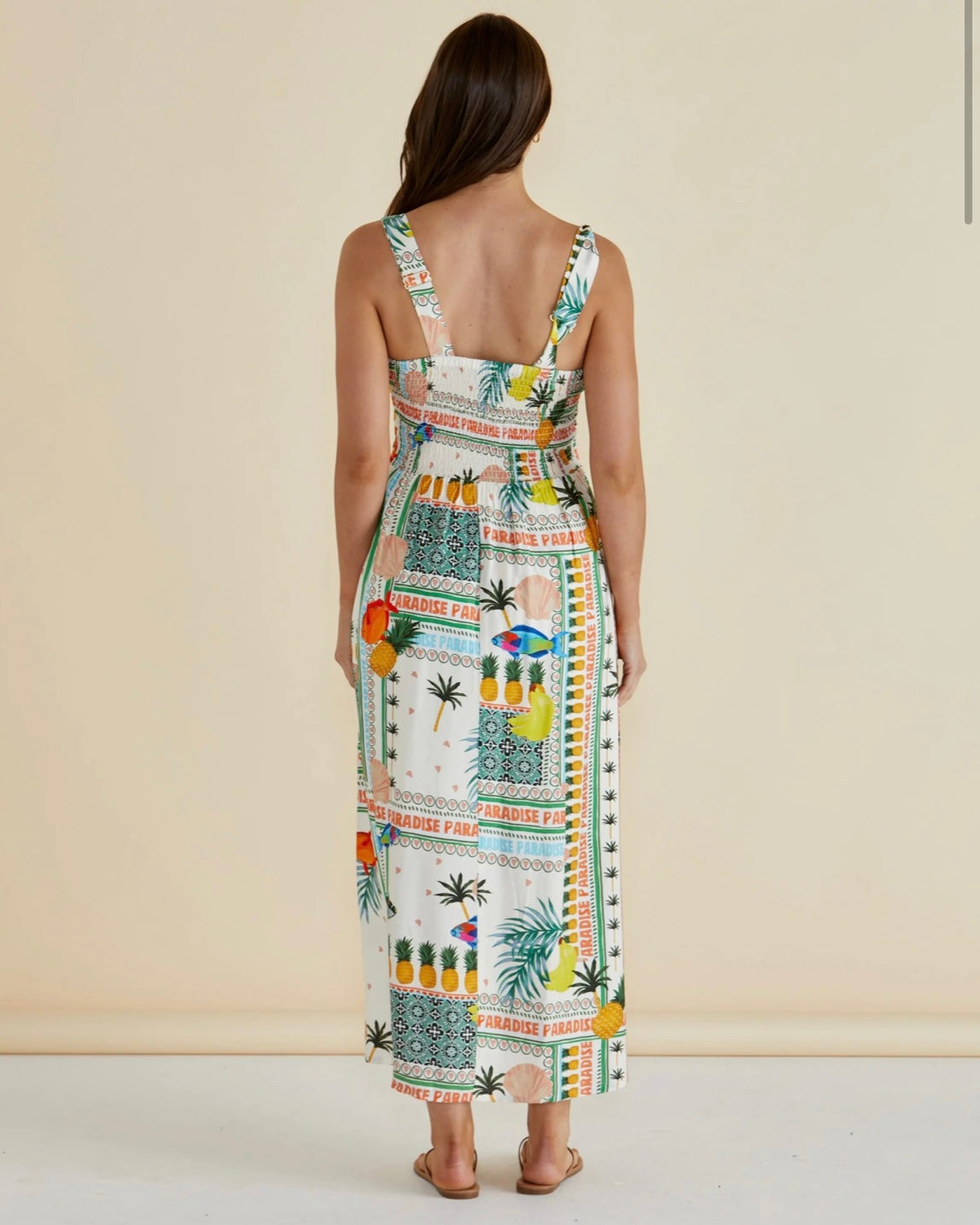 Tegan Midi Dress / Paradise Print