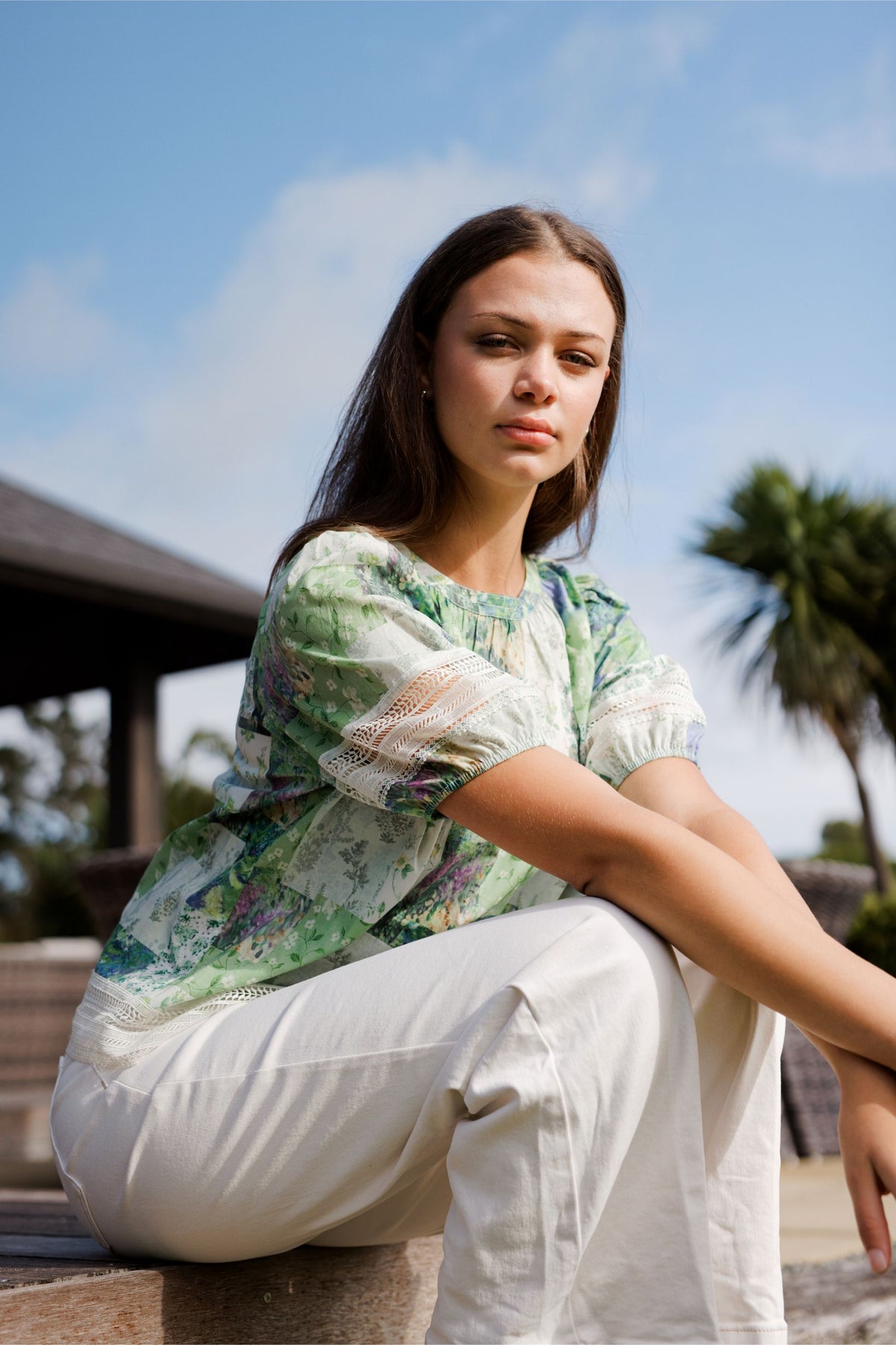 Paige Top / Botanical Patch