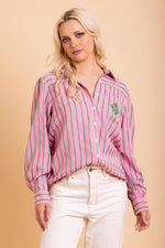 Emma Shirt - Pink Green