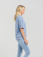 Gemma Top - Washed Blue