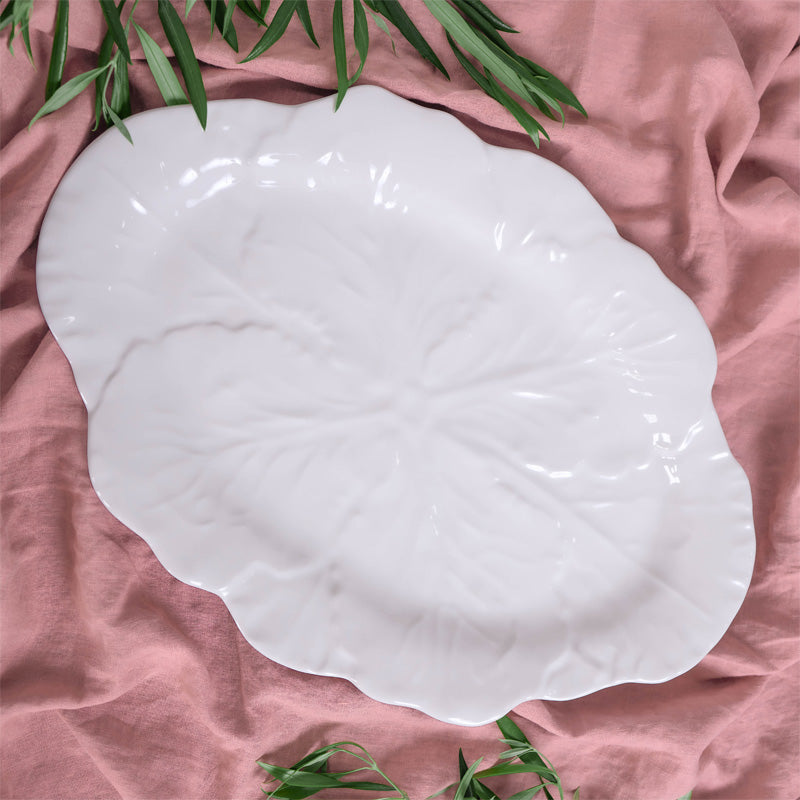 Melamine Cabbage Oval Platter  50cm