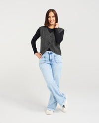 Verona Vest / Stone Plaid