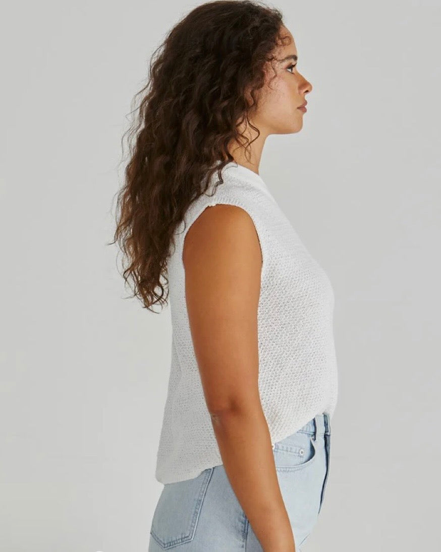 Jaci Knit Top / White