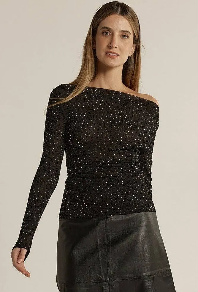 Sora Studded Top /  Black