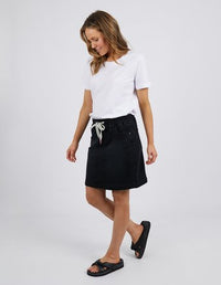 Status Denim Skirt / Black